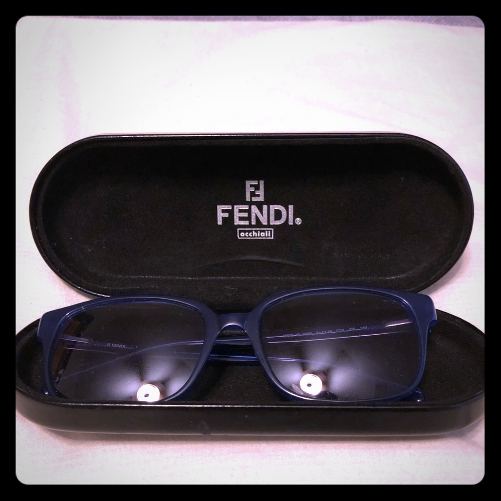 Fendi French Blue Wayfarers MINT/OG Case MSRP $525